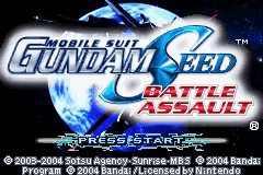 Mobile Suit Gundam Seed - Battle Assault Title Screen